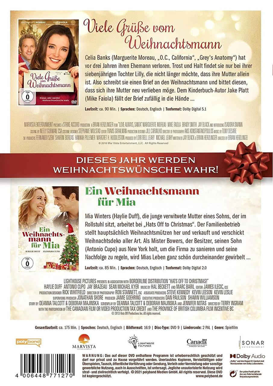 Rückseite einer DVD-Hülle mit Text auf Deutsch und Englisch. Oben ein Band.