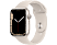 APPLE Watch Series 7 (GPS) 45 mm - Montre intelligente (Regular 140–210 mm, Fluoroélastomère de haute qualité, Lumière stellaire/Lumière stellaire)