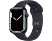APPLE Watch Series 7 (GPS + Cellular) 45 mm - Smartwatch (Regular 140–210 mm, Hochleistungs-Fluorelastomer, Mitternacht/Mitternacht)
