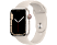 APPLE Watch Series 7 (GPS + Cellular) 45 mm - Montre intelligente (Regular 140–210 mm, Fluoroélastomère de haute qualité, Lumière stellaire/Lumière stellaire)