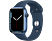 APPLE Watch Series 7 (GPS) 45 mm - Montre intelligente (Regular 140–210 mm, Fluoroélastomère de haute qualité, Bleu/Bleu abysse)