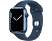 APPLE Watch Series 7 (GPS) 45 mm - Smartwatch (Regular 140–210 mm, Hochleistungs-Fluorelastomer, Blau/Abyssblau)