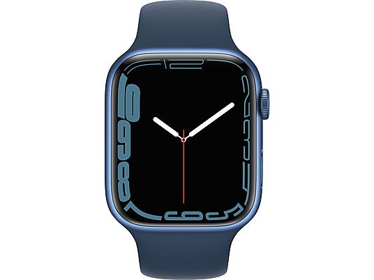 APPLE Watch Series 7 (GPS) 45 mm - Smartwatch (Regular 140–210 mm, Fluoroelastomero, Blu/Blu abisso)