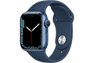 APPLE Watch Series 7 GPS 41mm Aluminiumgehäuse, Sportarmband, Blau/Abyssblau