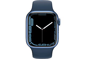 APPLE Watch Series 7 GPS 41mm Aluminiumgehäuse, Sportarmband, Blau/Abyssblau