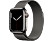 APPLE Watch Series 7 (GPS + Cellular) 41 mm - Montre intelligente (Taille unique 130–180 mm, Mailles en acier inoxydable, Graphite/Graphite)