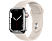 APPLE Watch Series 7 (GPS + Cellular) 41 mm - Montre intelligente (Regular 130–200 mm, Fluoroélastomère de haute qualité, Argent/Lumière stellaire)