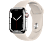 APPLE Watch Series 7 (GPS + Cellular) 41 mm - Smartwatch (Regular 130–200 mm, Hochleistungs-Fluorelastomer, Silber/Polarstern)