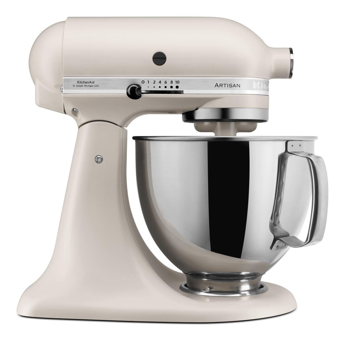 KITCHEN AID 5KSM125EMH Artisan Küchenmaschine mit kippbarem Motorkopf Milkshake (Rührschüsselkapazität: 4,8 l, 300 Watt)