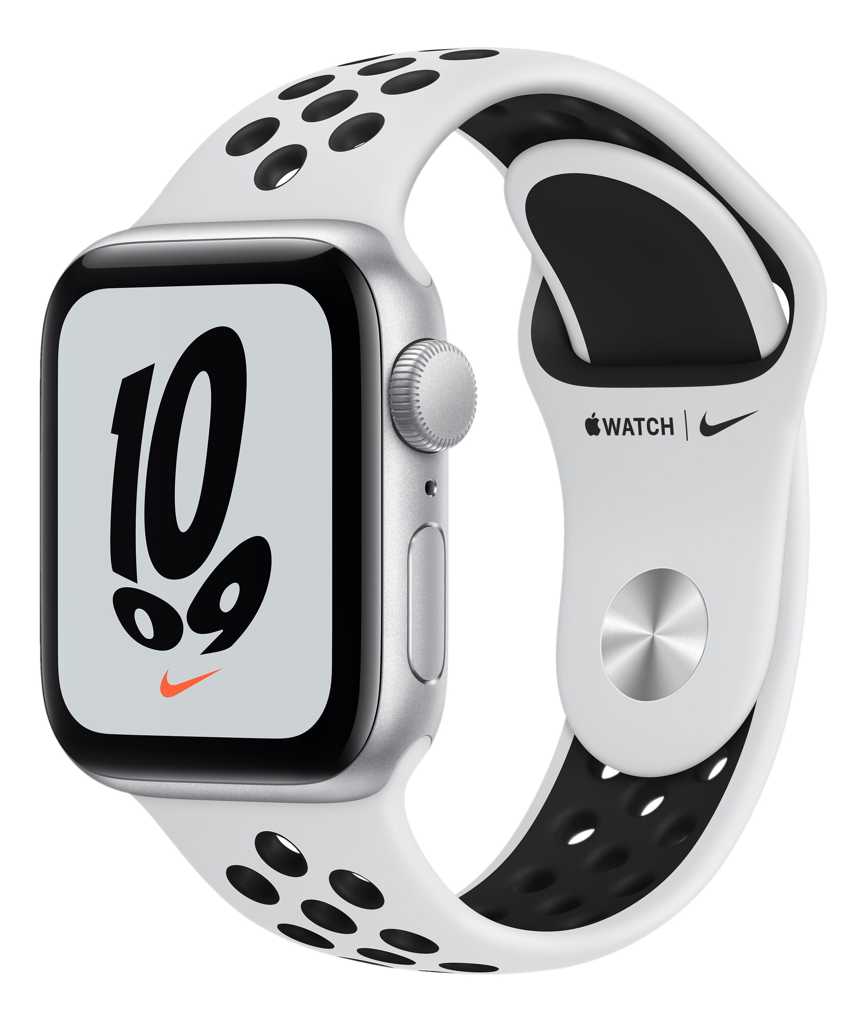 APPLE Watch Nike SE GPS 40mm Aluminiumgehäuse Silber mit Sportarmband Pure Platinum/Schwarz