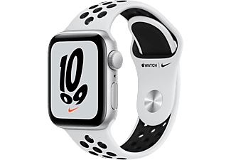 APPLE Watch Nike SE (GPS) 40 mm - Smartwatch (Taglia unica 130-200 mm, Fluoroelastomero, Argento/Platino puro/Nero)