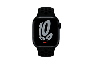 APPLE Watch Nike Series 7 GPS 41mm Aluminiumgehäuse, Sportarmband, Mitternacht/Anthrazit/Schwarz