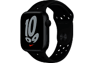 APPLE Watch Nike Series 7 GPS 45mm Aluminiumgehäuse, Sportarmband, Mitternacht/Anthrazit/Schwarz