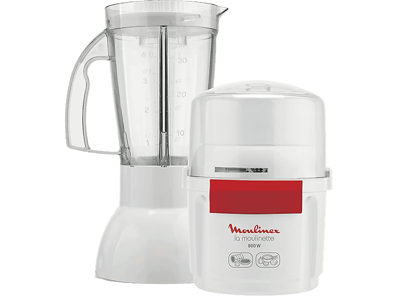 Moulinex – Picadora y batidora de vaso Moulinex AR680 pica, corta y mezcla rápidamente.