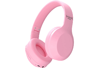 Auriculares inalámbricos - Vieta Pro Way 2, De diadema, Bluetooth 5.0, Micrófono, Hasta 40 horas, Rosa