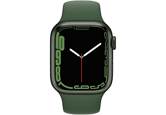 APPLE Watch Series 7 (GPS + Cellular) 41mm Smartwatch Fluorelastomer, 130 - 200 mm, Armband: Grün, Gehäuse: Grün