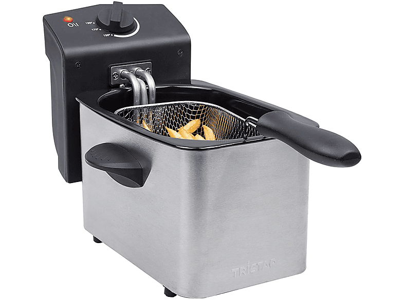 TriStar Fr-6919 Friggitrice 2 L Friggitrice, capacità 0,4 l, Max potenza 800 W, Nera-Acciaio / Plastica