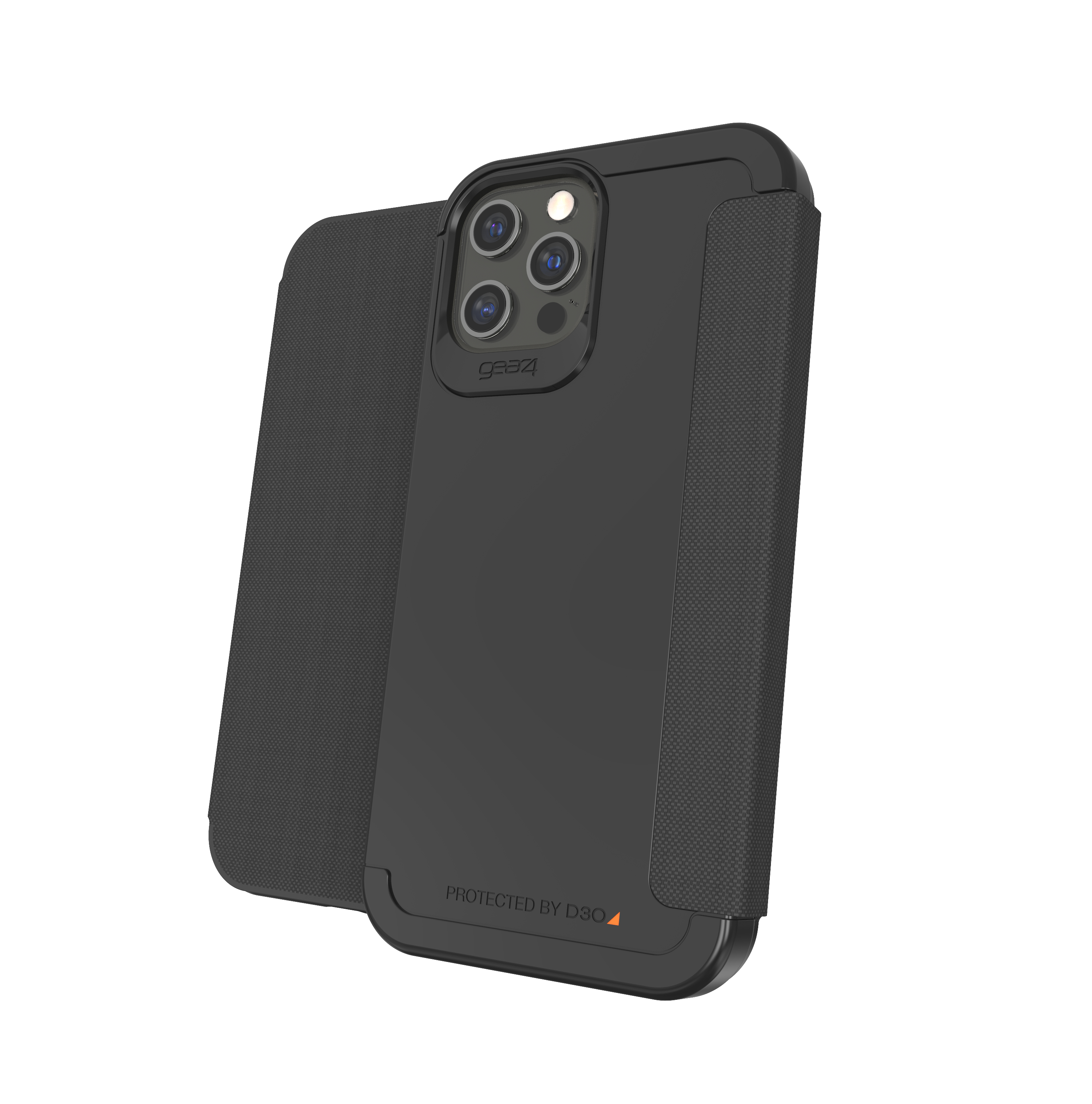 GEAR4 Wembley Flip, Bookcover, Apple, iPhone 12 Pro Max, Schwarz