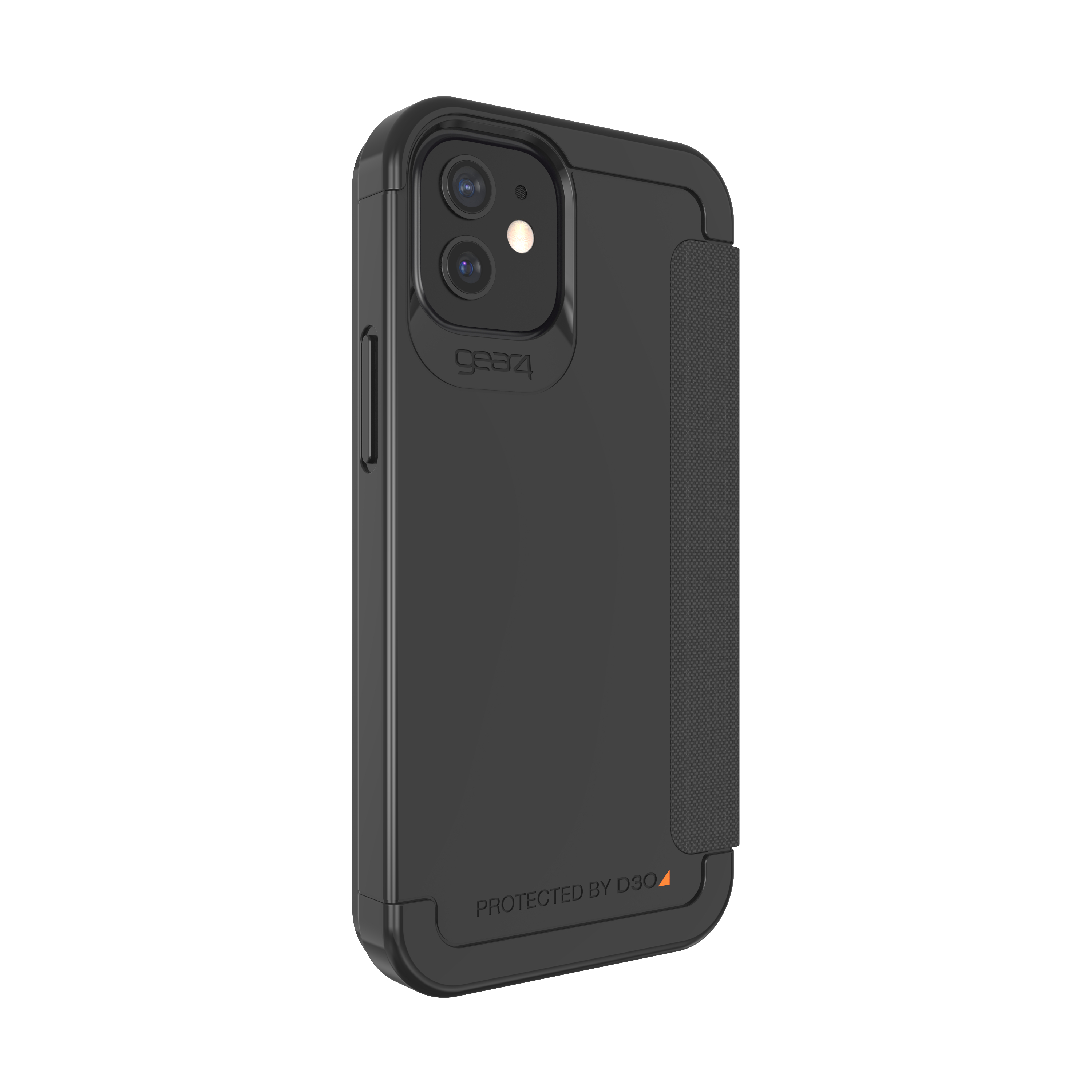 GEAR4 Wembley Flip, Bookcover, Apple, iPhone 12 Mini, Schwarz