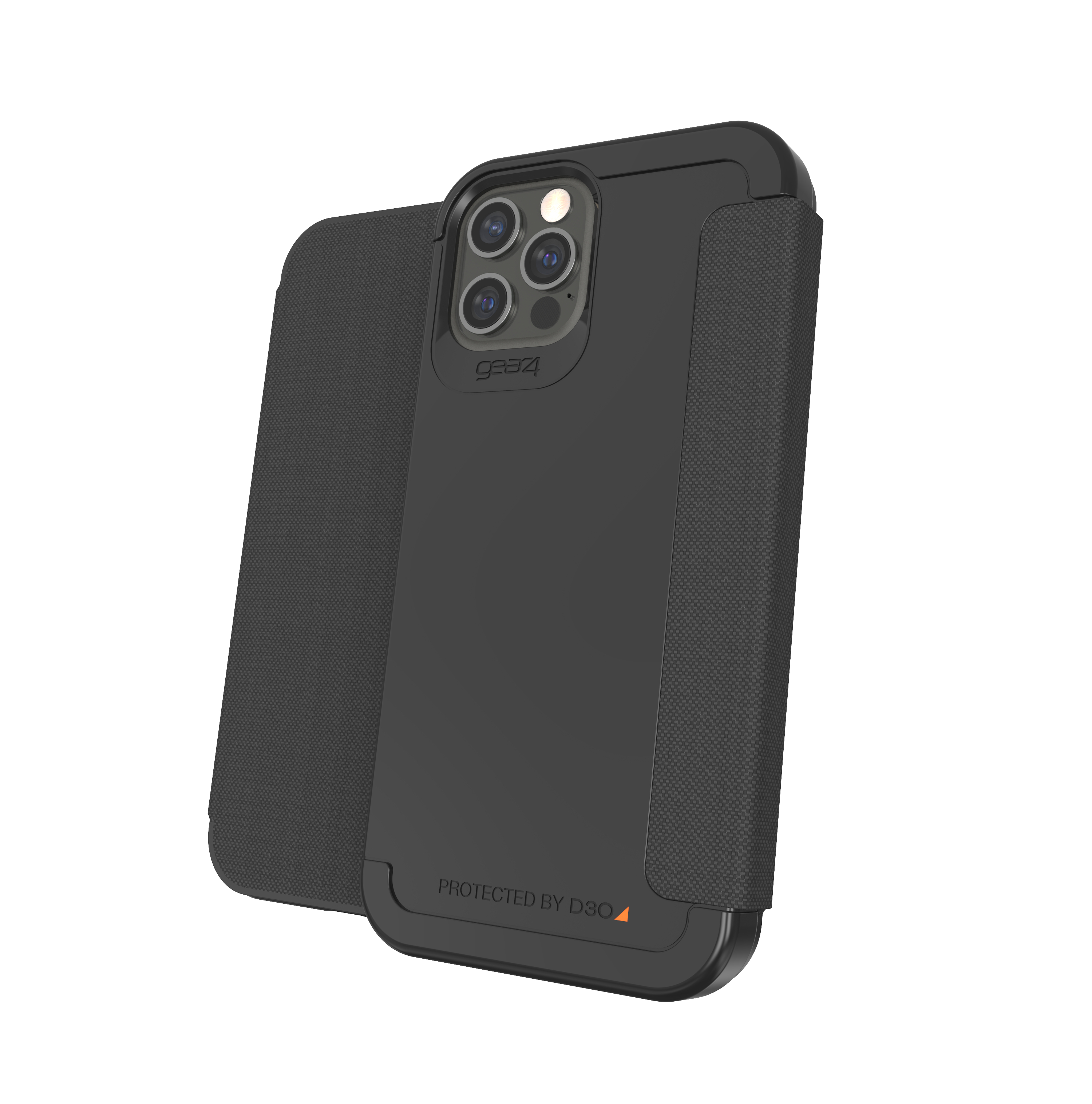 GEAR4 Wembley Flip, Bookcover, Apple, iPhone 12/12 Pro, Schwarz