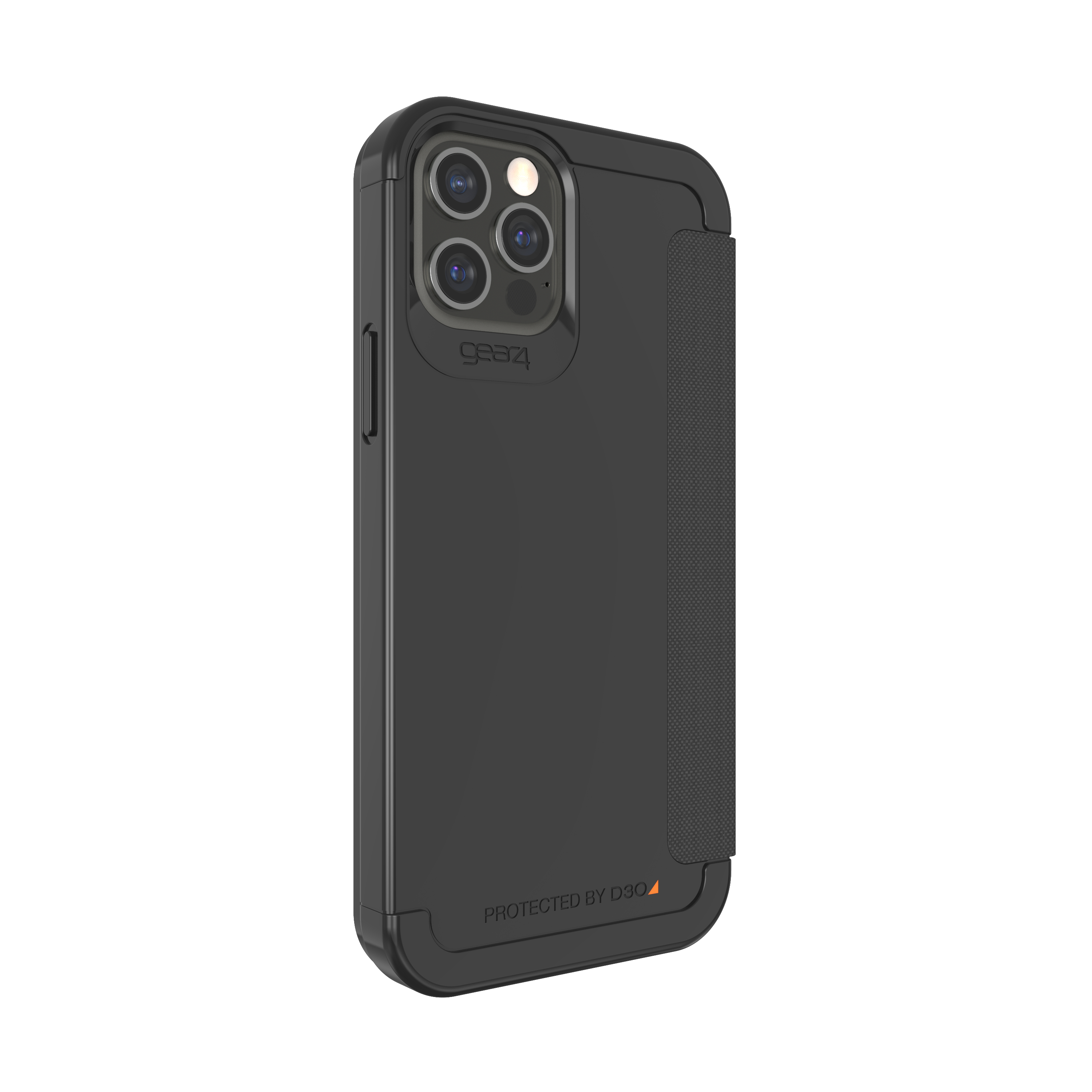 GEAR4 Wembley Flip, Bookcover, Apple, iPhone 12/12 Pro, Schwarz