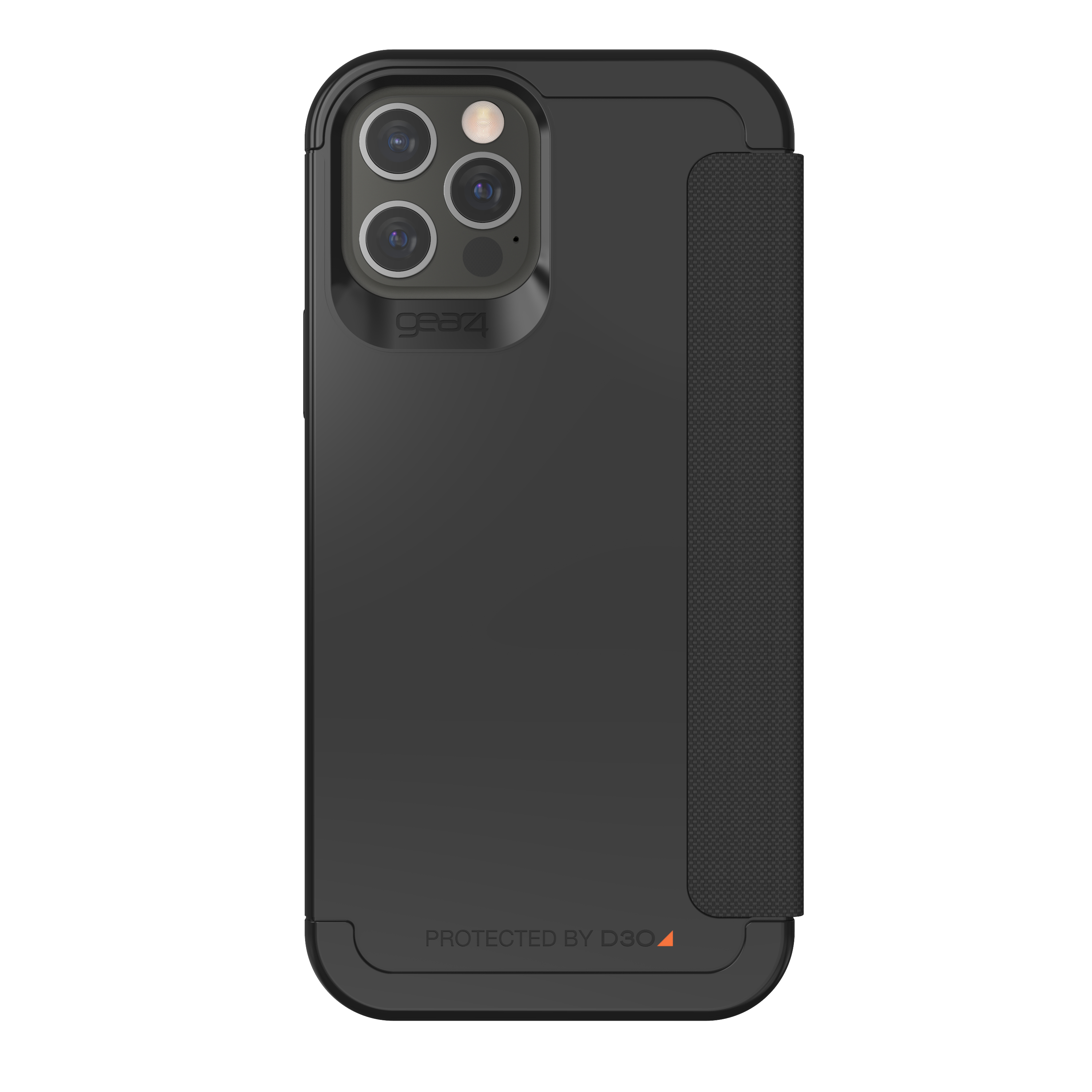 GEAR4 Wembley Flip, Bookcover, Apple, iPhone 12/12 Pro, Schwarz