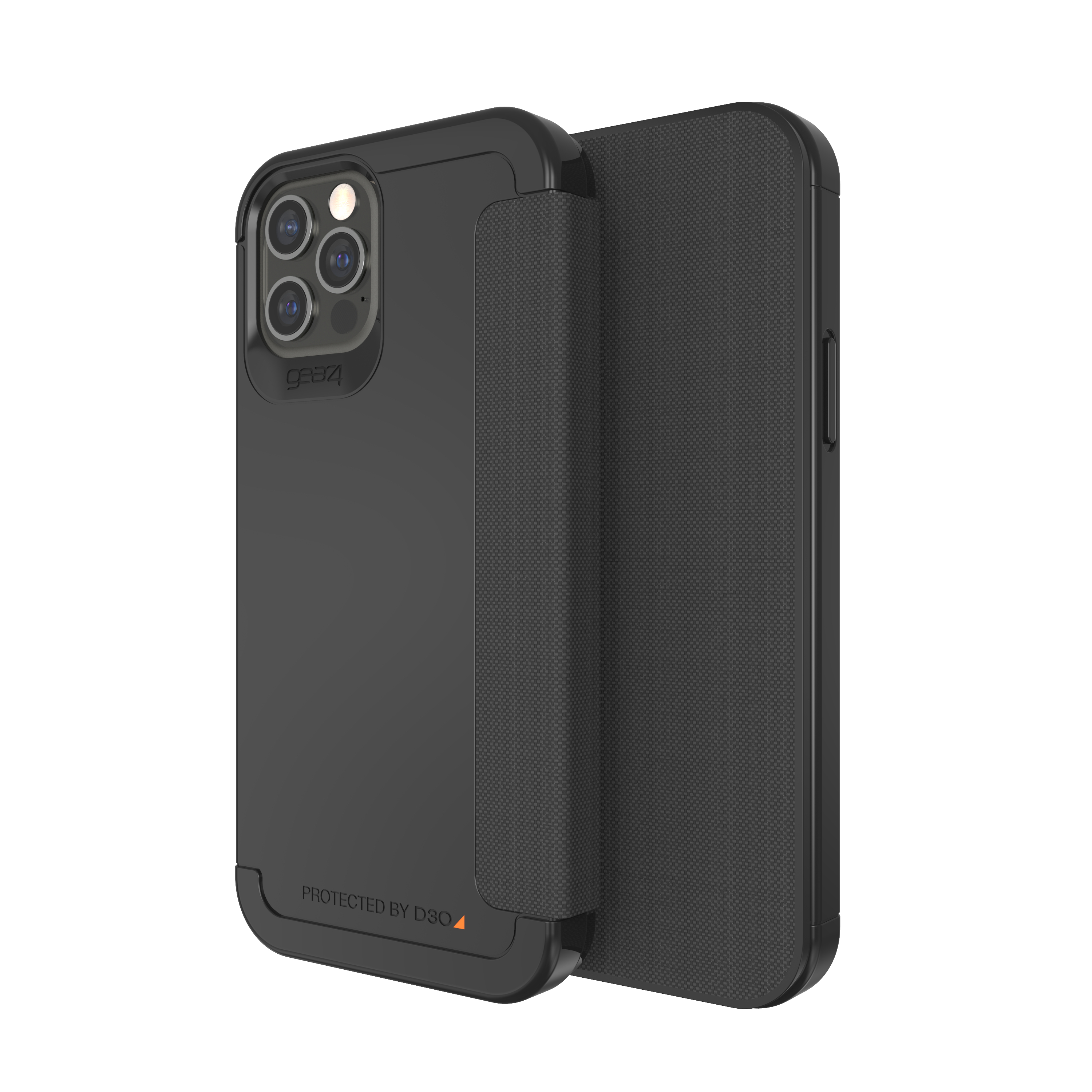 GEAR4 Wembley Flip, Bookcover, Apple, iPhone 12/12 Pro, Schwarz