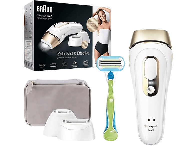 Depiladora IPL Braun Silk expert Pro 5 PL5223 Depilaci n Permanente Skin Pro 2.0 Blanco