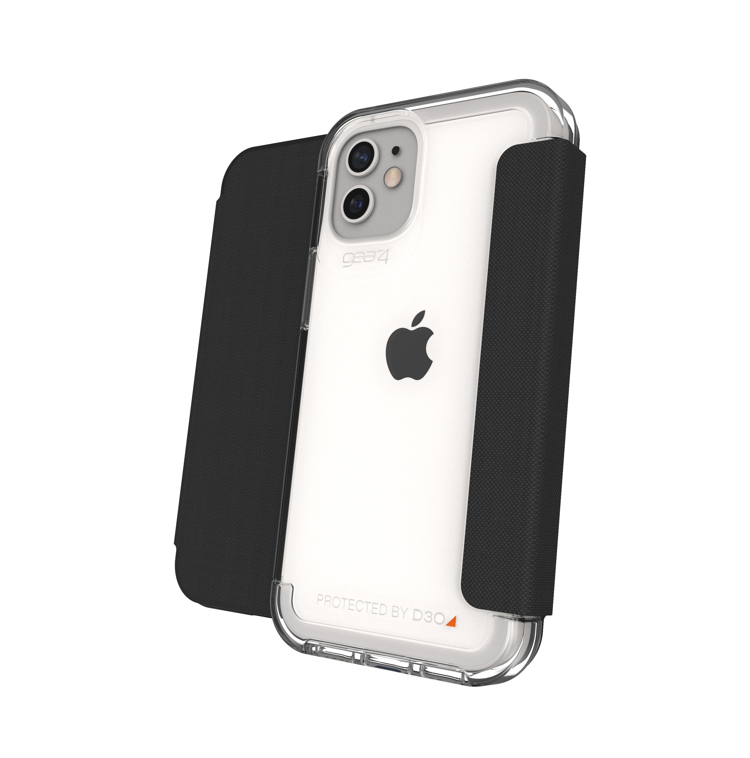 GEAR4 D3O Wembley Flip, Bookcover, Apple, iPhone 12 Mini, Clear