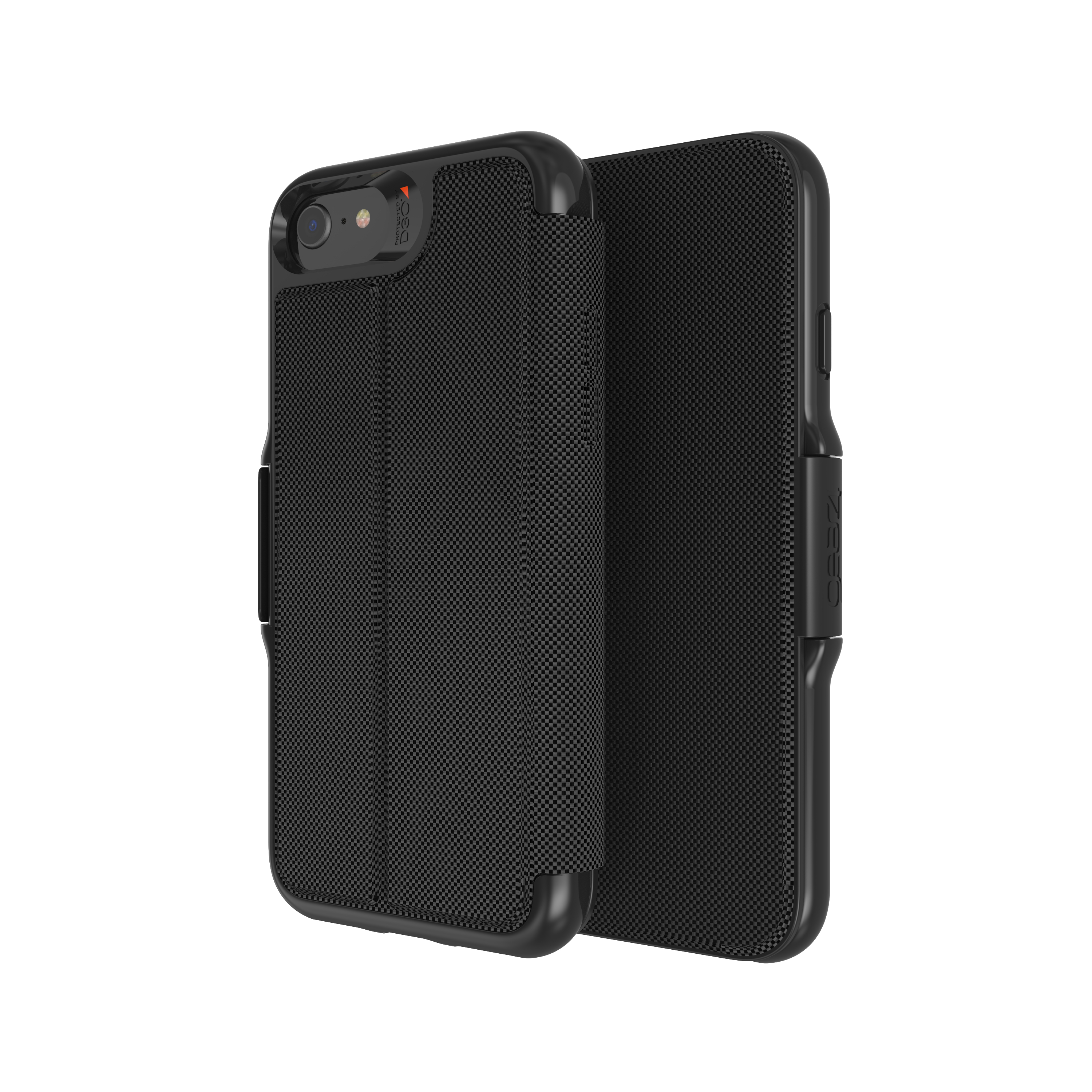 GEAR4 D3O Oxford ECO, Bookcover, Apple, iPhone 6/6S/7/7S/8/SE2, Black