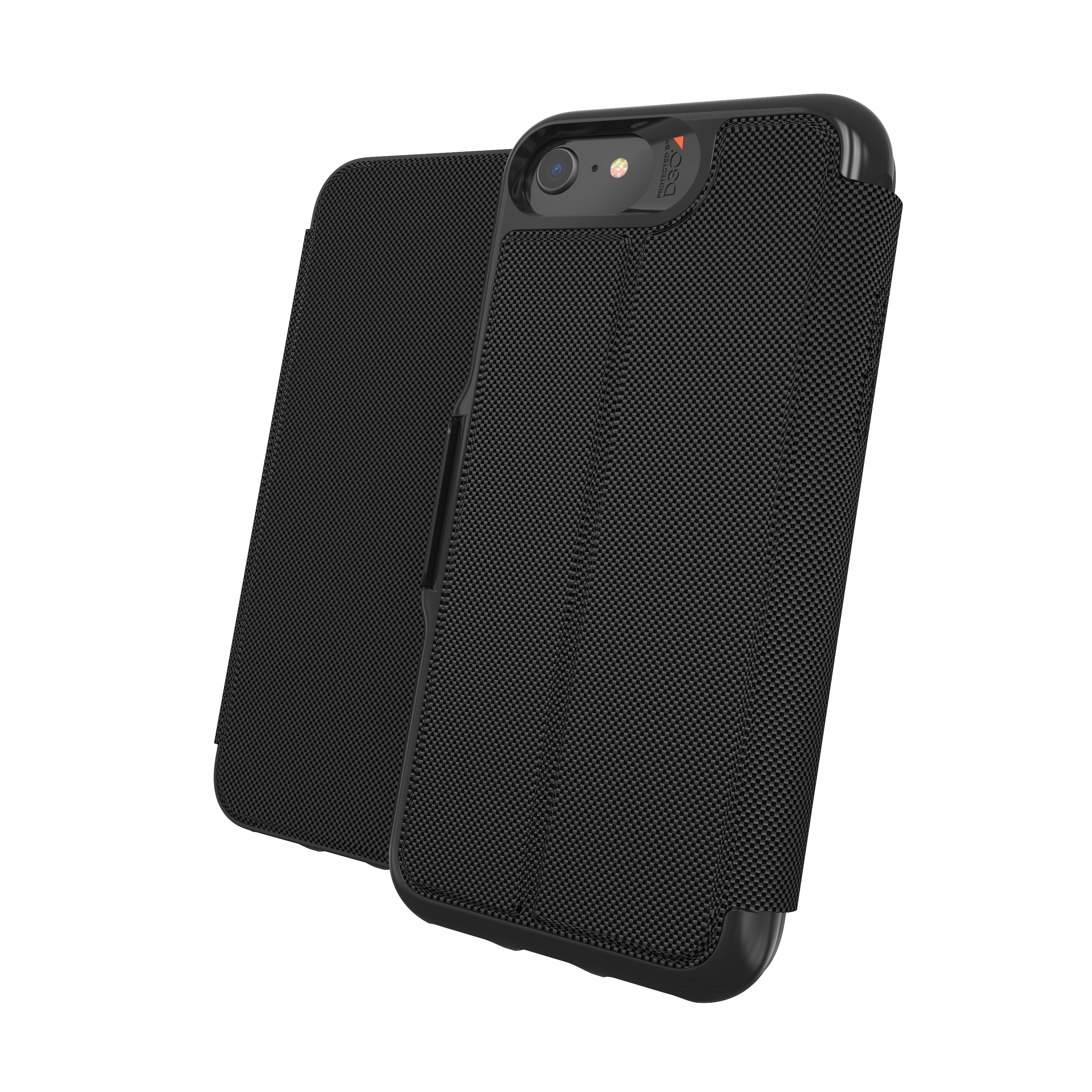 GEAR4 D3O Oxford ECO, Bookcover, Apple, iPhone 6/6S/7/7S/8/SE2, Black