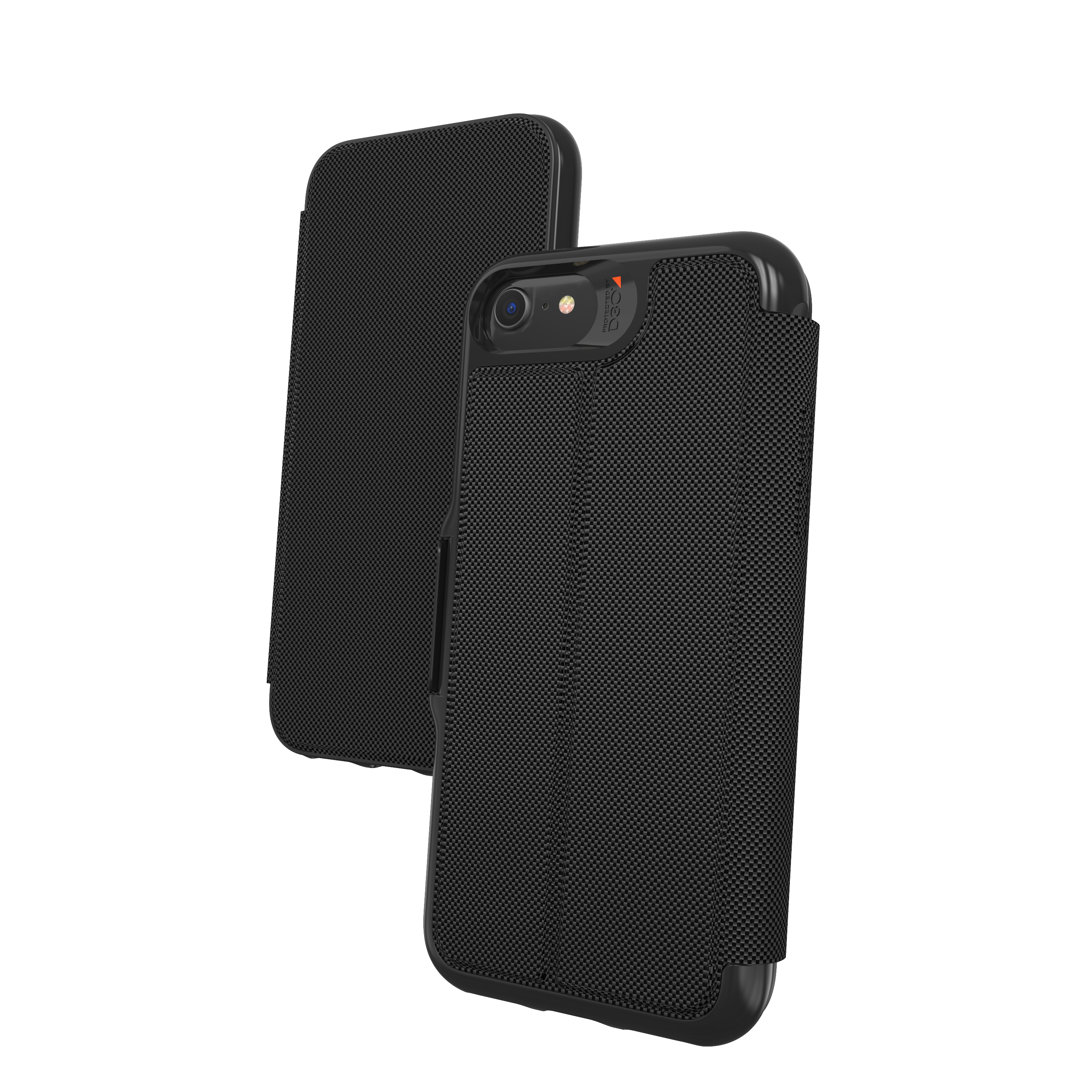 GEAR4 D3O Oxford ECO, Bookcover, Apple, iPhone 6/6S/7/7S/8/SE2, Black