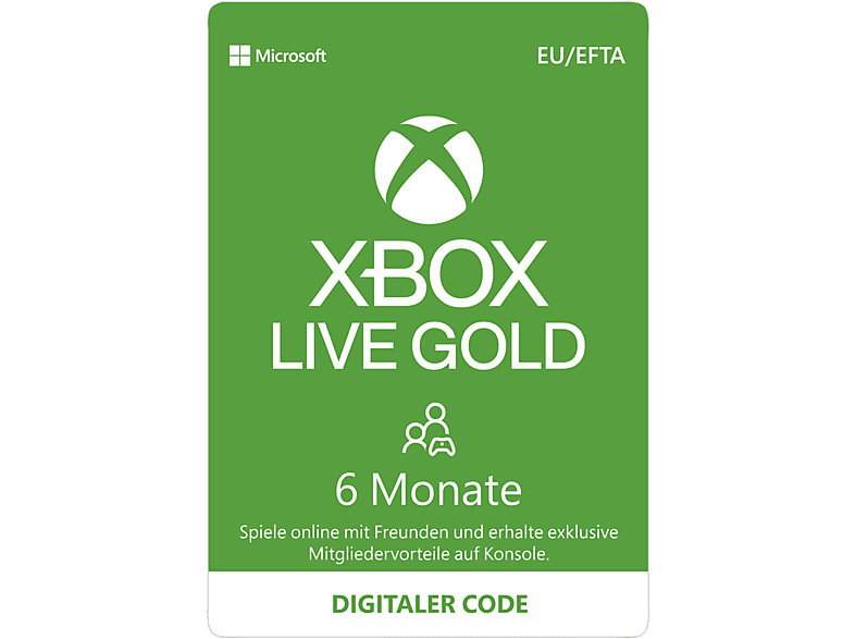 Microsoft Xbox Live Gold 6 Monate Saturn