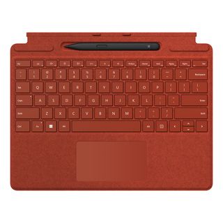 MICROSOFT Surface Pro Signature Keyboard with Slim Pen 2 - Tastatur mit Stift (Mohnrot)