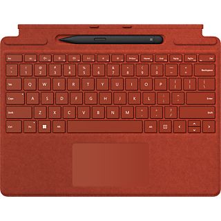 MICROSOFT Surface Pro Signature Keyboard with Slim Pen 2 - Clavier avec stylet (Rouge coquelicot)