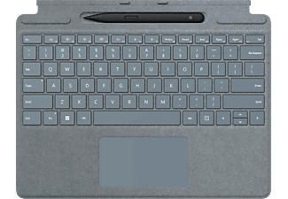 MICROSOFT Surface Pro Signature Keyboard with Slim Pen 2 - Tastatur mit Stift (Eisblau)