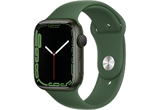 APPLE Watch S7 GPS, 45mm zöld alumíniumtok, rétzöld sportszíj (mkn73hc/a)
