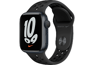 APPLE Watch Nike S7 GPS, 41mm éjfekete alumíniumtok, antracit-fekete Nike sportszíj (mkn43hc/a)