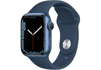 APPLE Watch Series 7 GPS, 41mm Mavi Alüminyum Kasa ve Spor Kordon