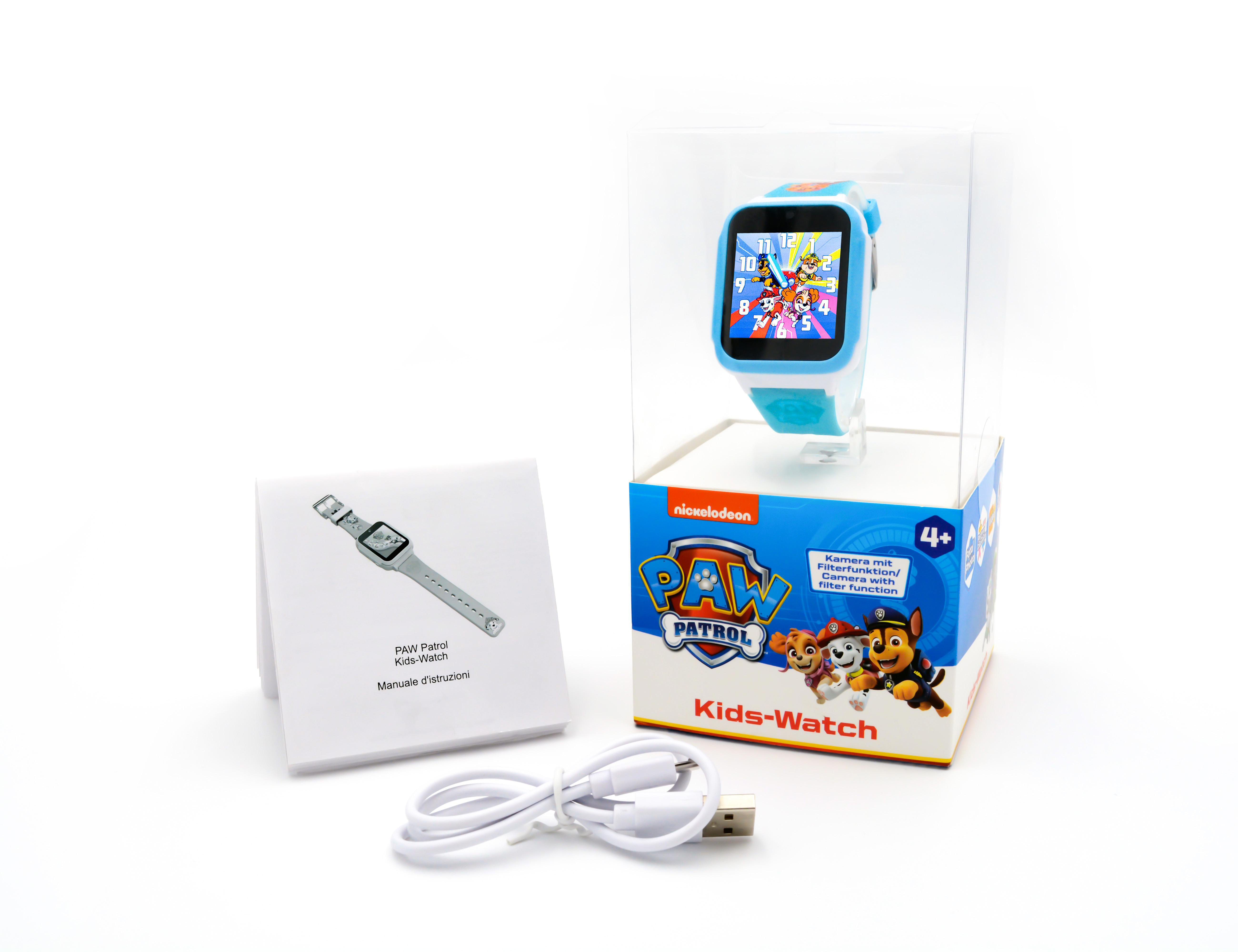 Paw Patrol Kinderuhr im Karton mit Zubehör.