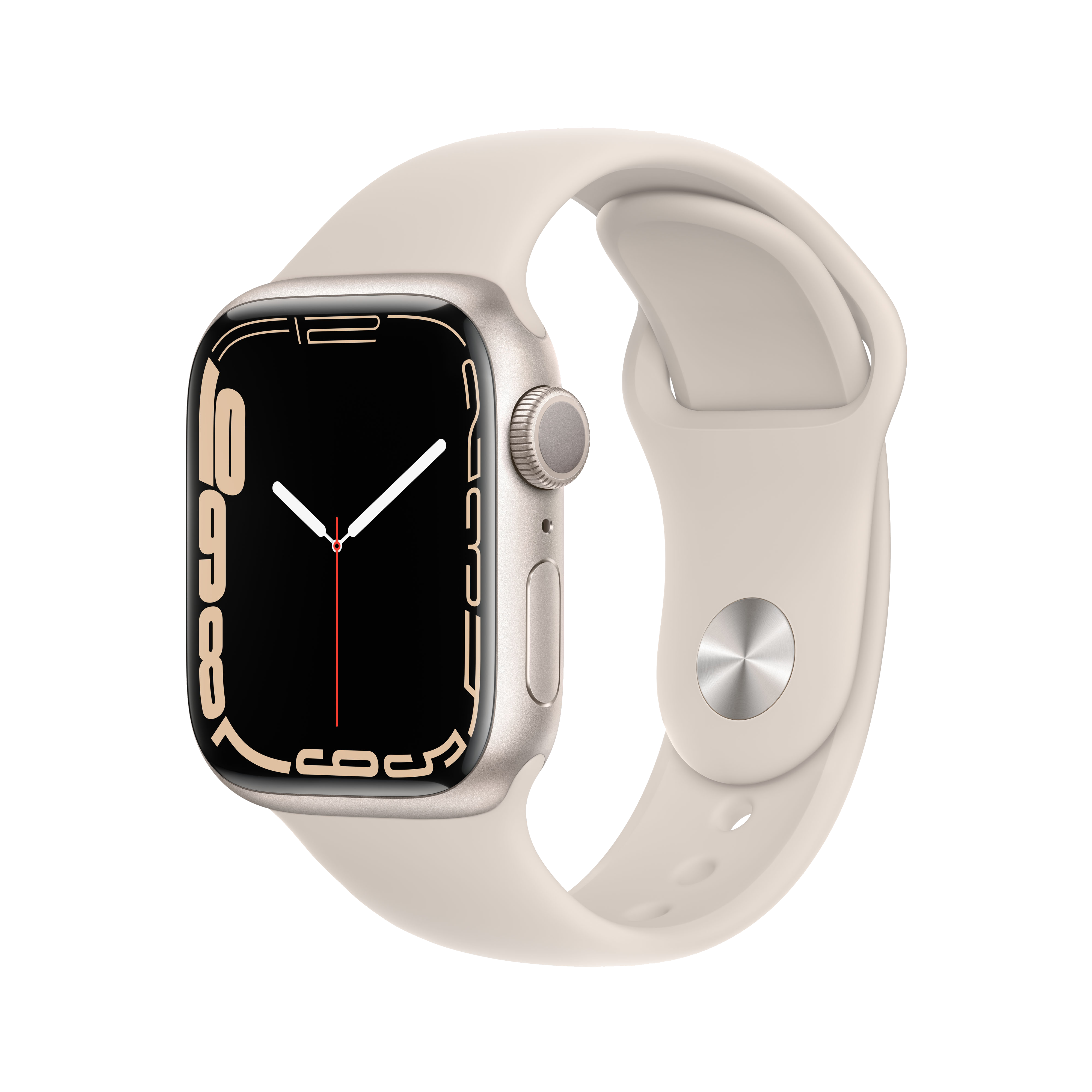 Apple Watch Series 7 GPS 41 mm Caja de aluminio Blanco estrella Correa deportiva color Blanco estrella