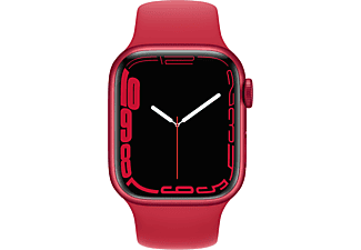 Apple Watch Series 7 (PRODUCT)RED, GPS, 41 mm, Caja de aluminio , Correa deportiva color rojo