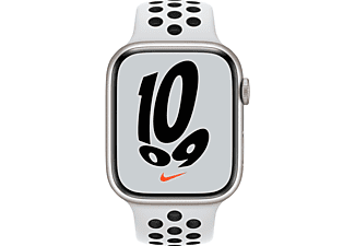 eficientemente africano cubrir Apple Watch Nike Series 7, GPS, 45 mm, Caja de Aluminio en Blanco estrella,  Correa Nike