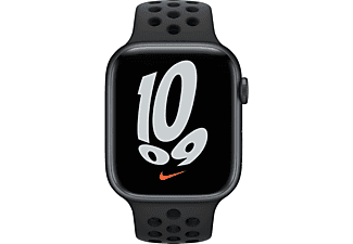 Apple Watch Nike Series 7, GPS, 45 mm, Caja de Aluminio en Medianoche, Correa Nike Sport Antracita/negra