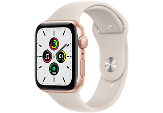 APPLE Watch SE (2021) GPS, 44mm aranyszínű alumíniumtok, csillagfény sportszíj, USB-C (mkq53hc/a)