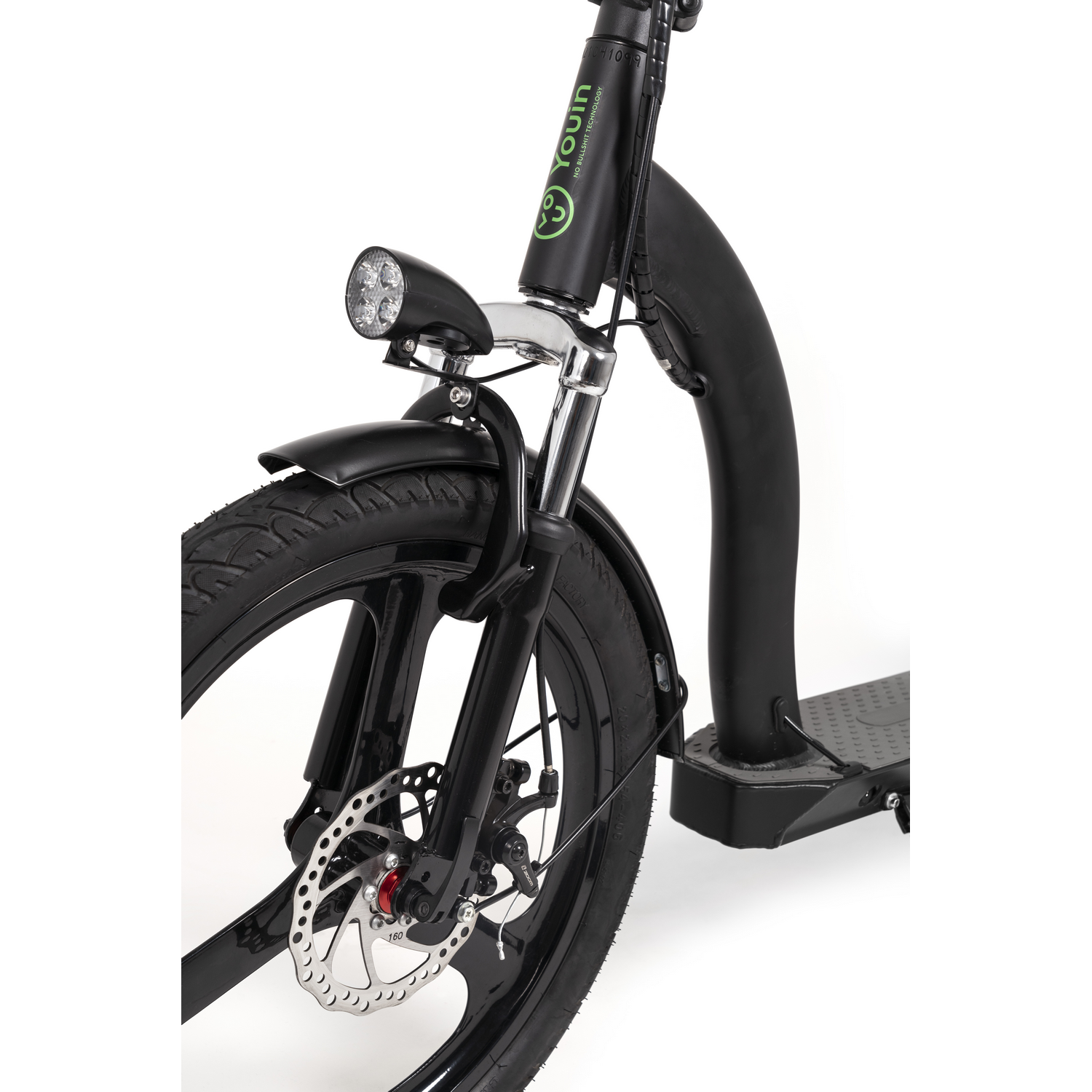 Patinete eléctrico - Youin You-Go 2XL, 20" Delantera, 16" Trasera, 350 W, Hasta 120 kg, 25 km/h, Negro