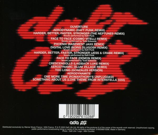 CD-Cover mit rotem Logo und Titelliste auf schwarzem Hintergrund.