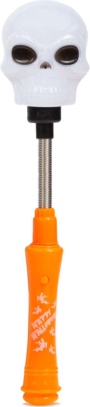 FAMILY HALLOWEEN 58112C Halloween-i LED lámpa - rugós koponya elemes