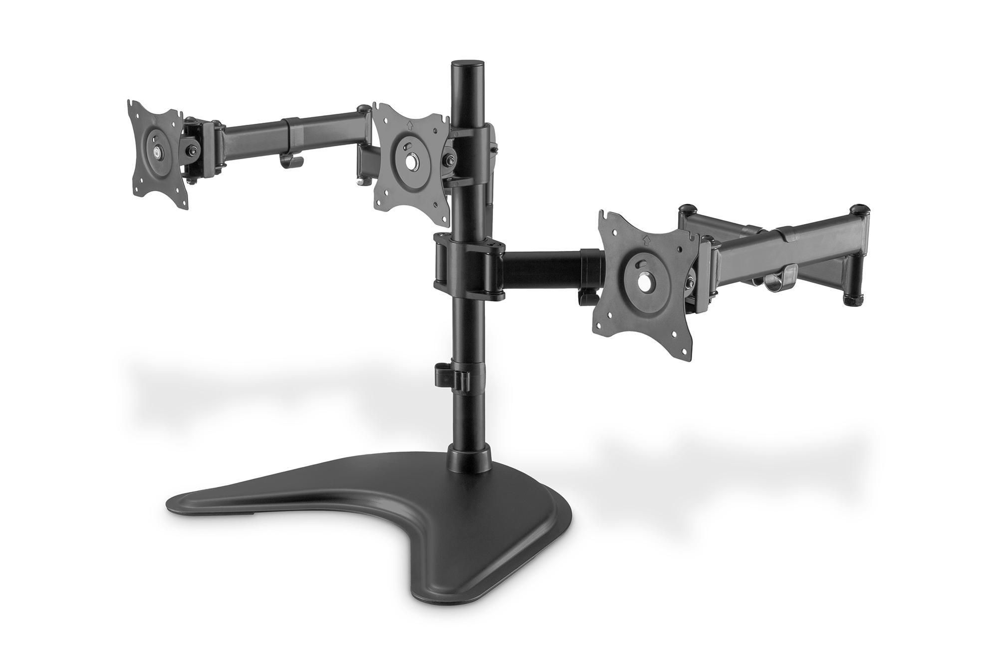 DIGITUS DA-90402 Monitorhalterung, max. 27 Zoll, Neigbar, Schwenkbar, Schwarz
