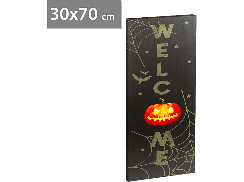 FAMILY HALLOWEEN 58402 LED-es fali kép - Halloween 10 sárga LED 30 x 70 cm